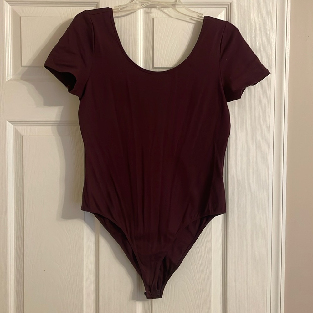Low-back purple bodysuit size Large